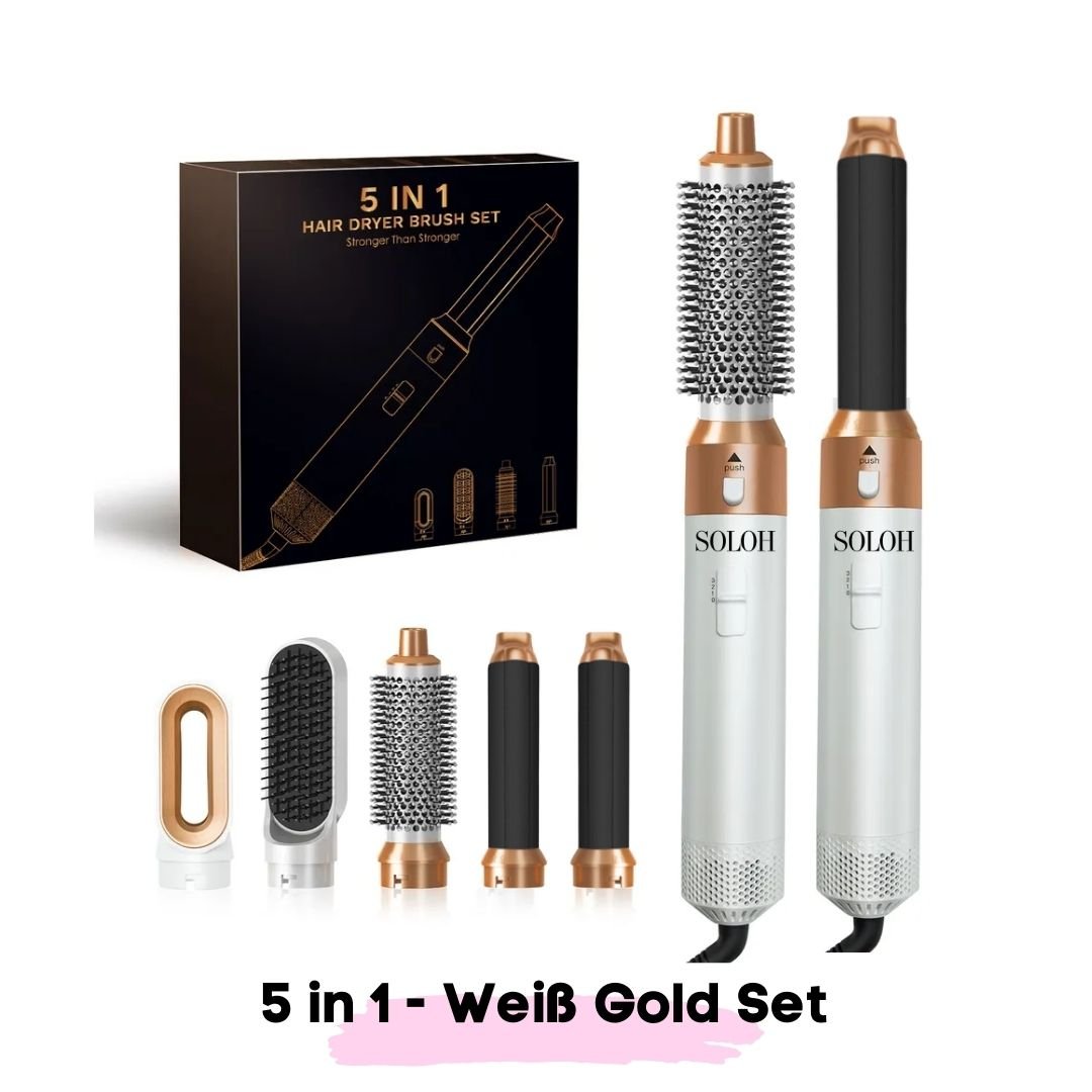 5in1 - Airstyler + Pflegehaarbürste, für das perfekte Haar - SOLOH