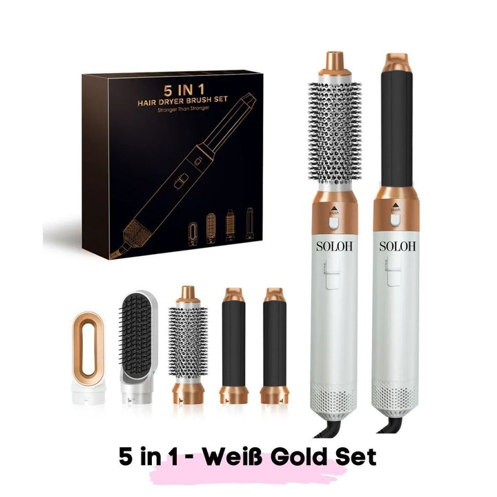 5in1 - Airstyler + Pflegehaarbürste, für das perfekte Haar - SOLOH