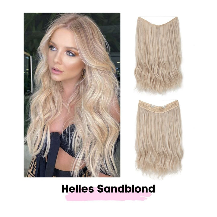 Haar Extensions 2.0 + Pflege Haarbürste | Mit Band & Clip | 40Cm 50Cm 60Cm - SOLOH