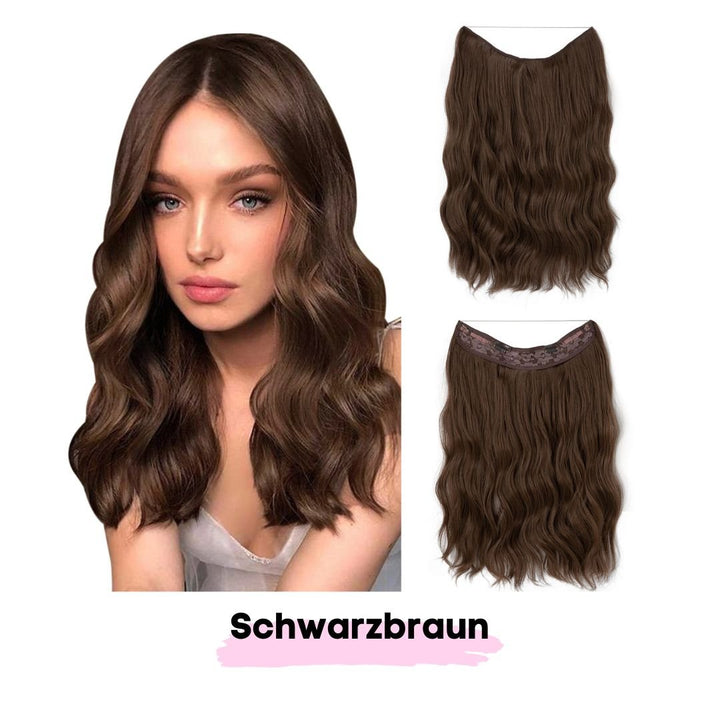 Haar Extensions 2.0 + Pflege Haarbürste | Mit Band & Clip | 40Cm 50Cm 60Cm - SOLOH