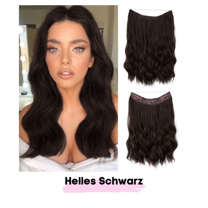 Haar Extensions 2.0 + Pflege Haarbürste | Mit Band & Clip | 40Cm 50Cm 60Cm - SOLOH