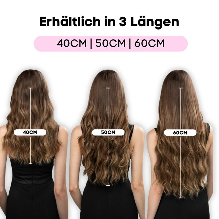 Haar Extensions 2.0 + Pflege Haarbürste | Mit Band & Clip | 40Cm 50Cm 60Cm - SOLOH