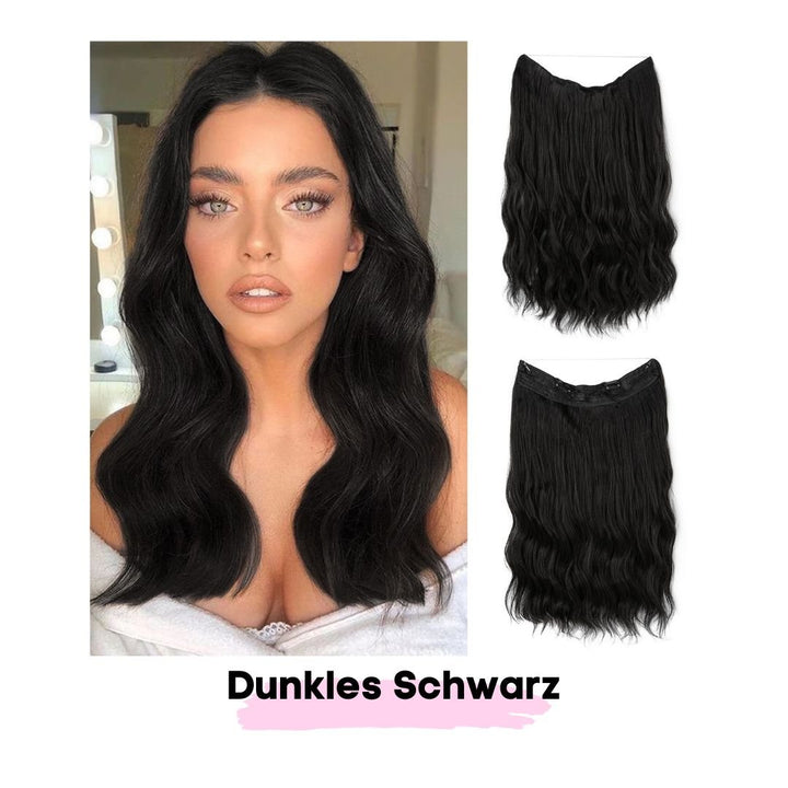Haar Extensions 2.0 + Pflege Haarbürste | Mit Band & Clip | 40Cm 50Cm 60Cm - SOLOH