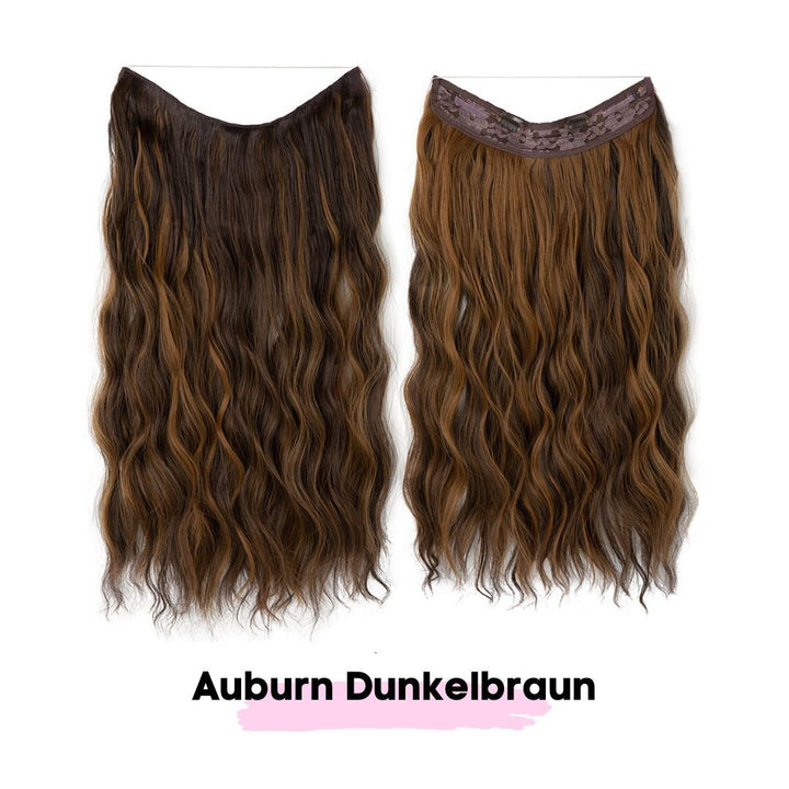 Haar Extensions 2.0 + Pflege Haarbürste | Mit Band & Clip | 40Cm 50Cm 60Cm - SOLOH
