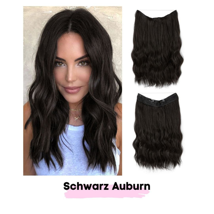 Haar Extensions 2.0 + Pflege Haarbürste | Mit Band & Clip | 40Cm 50Cm 60Cm - SOLOH