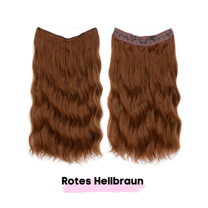 Haar Extensions 2.0 + Pflege Haarbürste | Mit Band & Clip | 40Cm 50Cm 60Cm - SOLOH