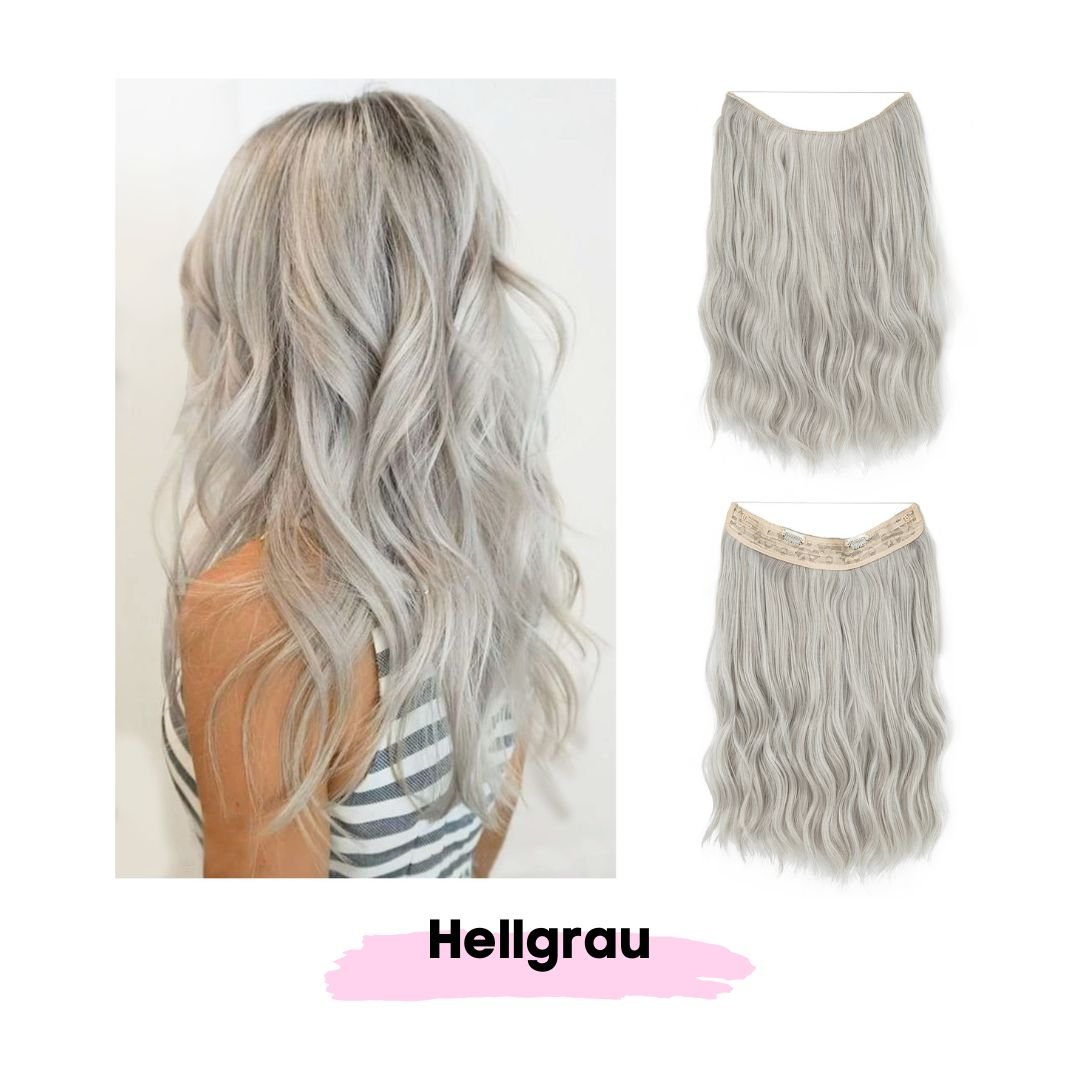 Haar Extensions 2.0 + Pflege Haarbürste | Mit Band & Clip | 40Cm 50Cm 60Cm - SOLOH