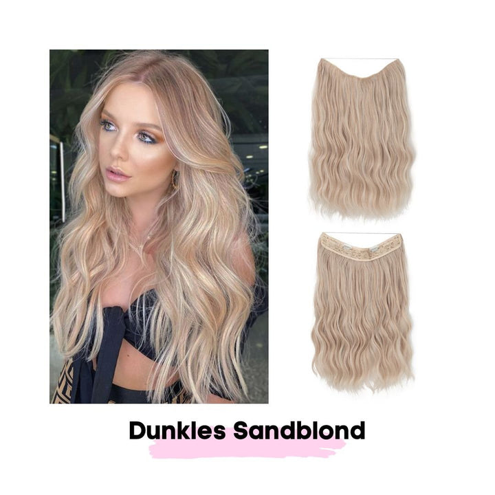 Haar Extensions 2.0 + Pflege Haarbürste | Mit Band & Clip | 40Cm 50Cm 60Cm - SOLOH