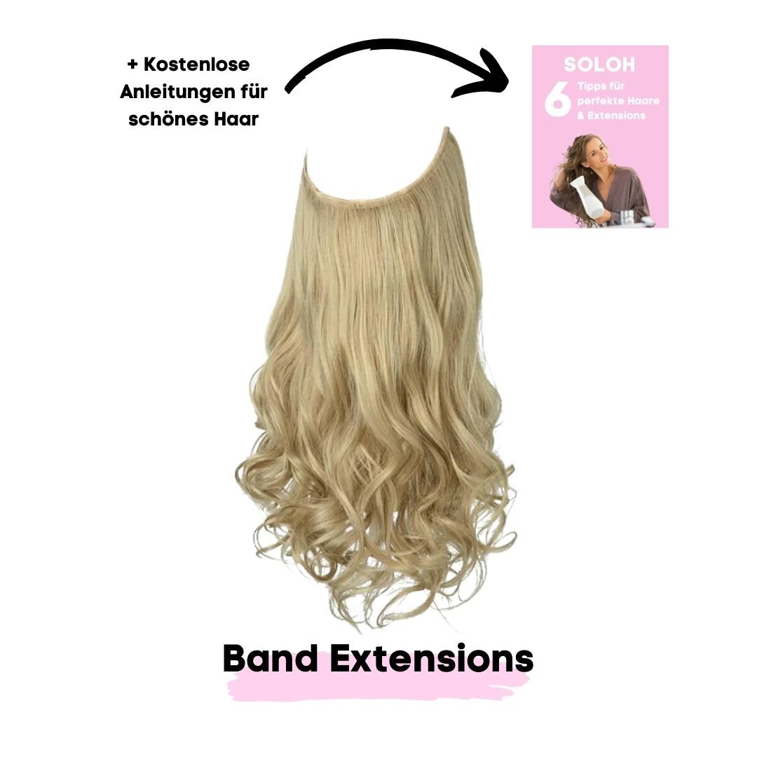 Haar Extensions 2.0 + Pflege Haarbürste | Mit Band & Clip | 40Cm 50Cm 60Cm - SOLOH