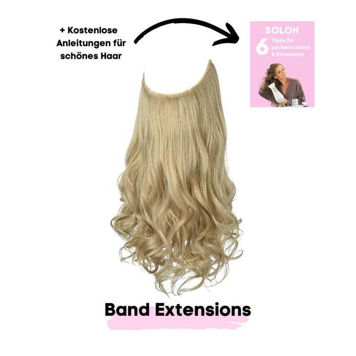 Haar Extensions 2.0 + Pflege Haarbürste | Mit Band & Clip | 40Cm 50Cm 60Cm - SOLOH