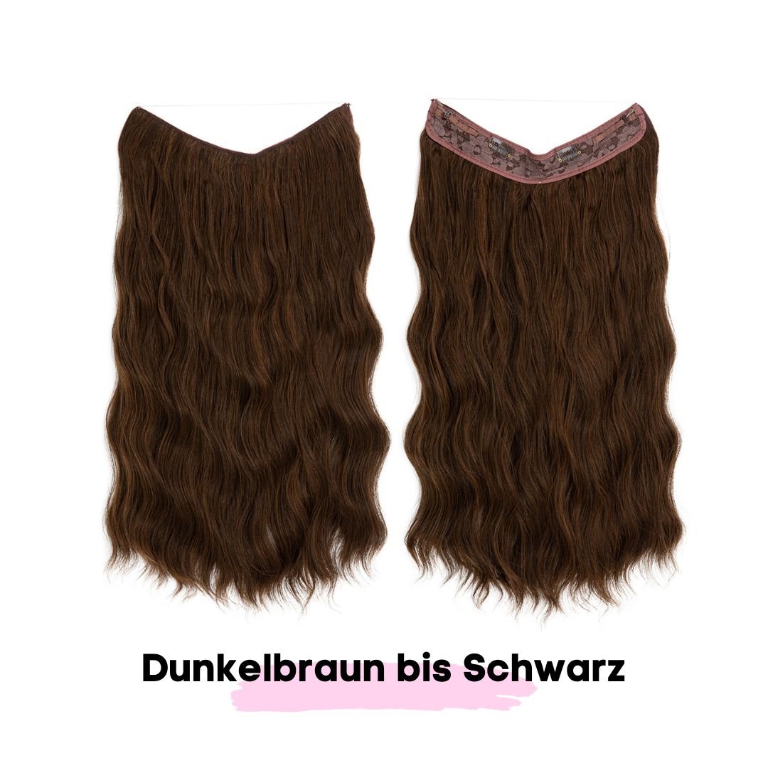 Haar Extensions 2.0 + Pflege Haarbürste | Mit Band & Clip | 40Cm 50Cm 60Cm - SOLOH