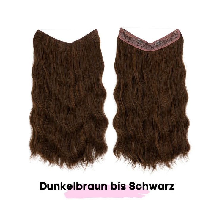 Haar Extensions 2.0 + Pflege Haarbürste | Mit Band & Clip | 40Cm 50Cm 60Cm - SOLOH