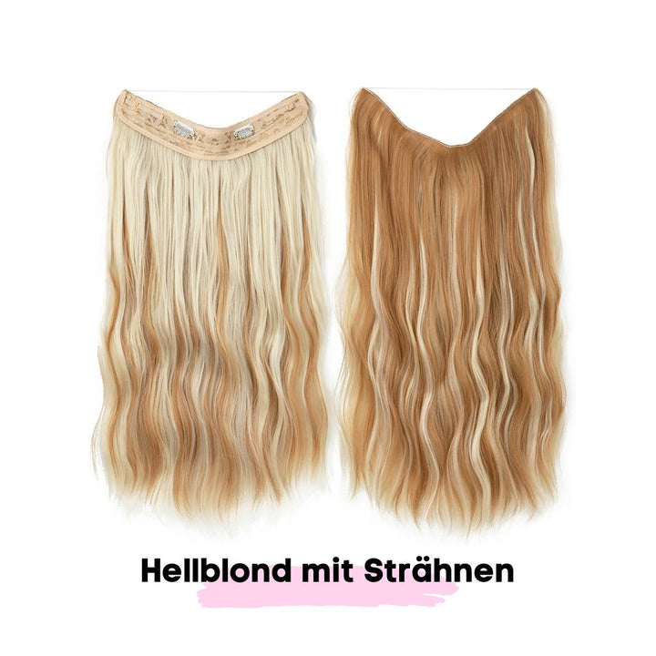 Haar Extensions 2.0 + Pflege Haarbürste | Mit Band & Clip | 40Cm 50Cm 60Cm - SOLOH