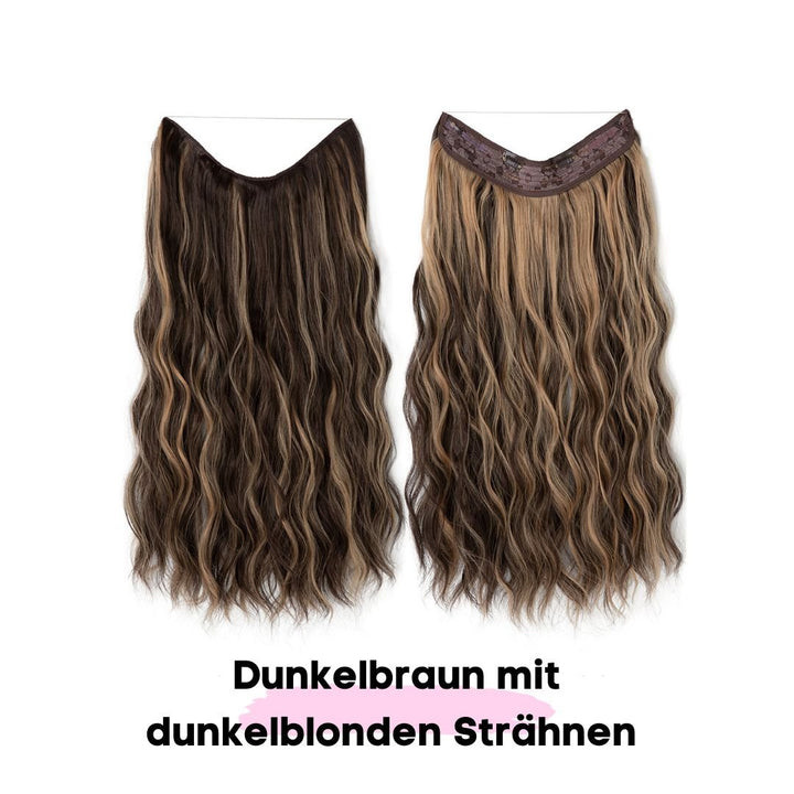 Haar Extensions 2.0 + Pflege Haarbürste | Mit Band & Clip | 40Cm 50Cm 60Cm - SOLOH