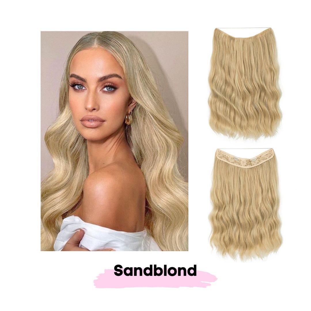 Haar Extensions 2.0 + Pflege Haarbürste | Mit Band & Clip | 40Cm 50Cm 60Cm - SOLOH