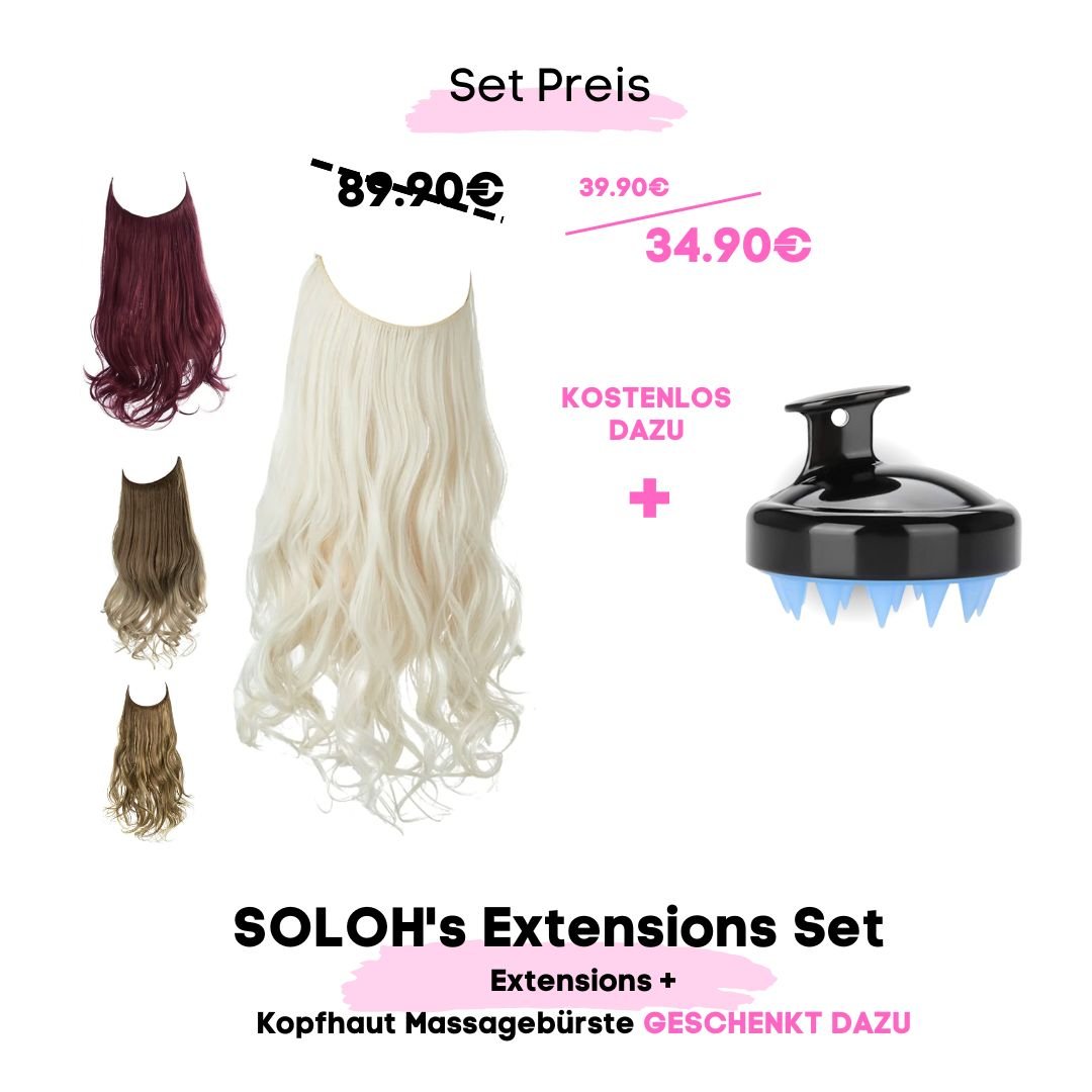 Haar Extensions + GRATIS Kopfmassage Bürste - SOLOH