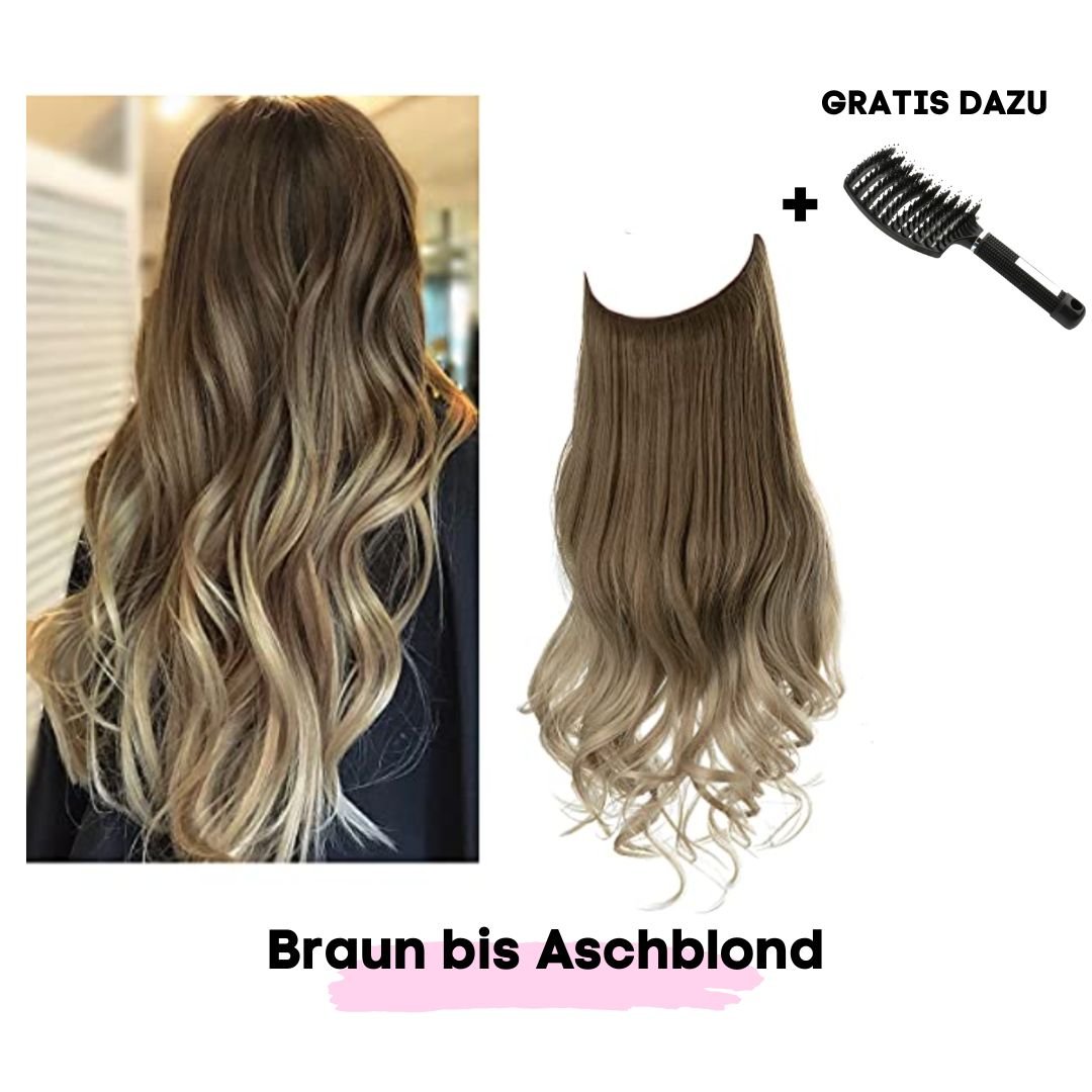 Haar Extensions + Pflegehaarbürste GRATIS - SOLOH