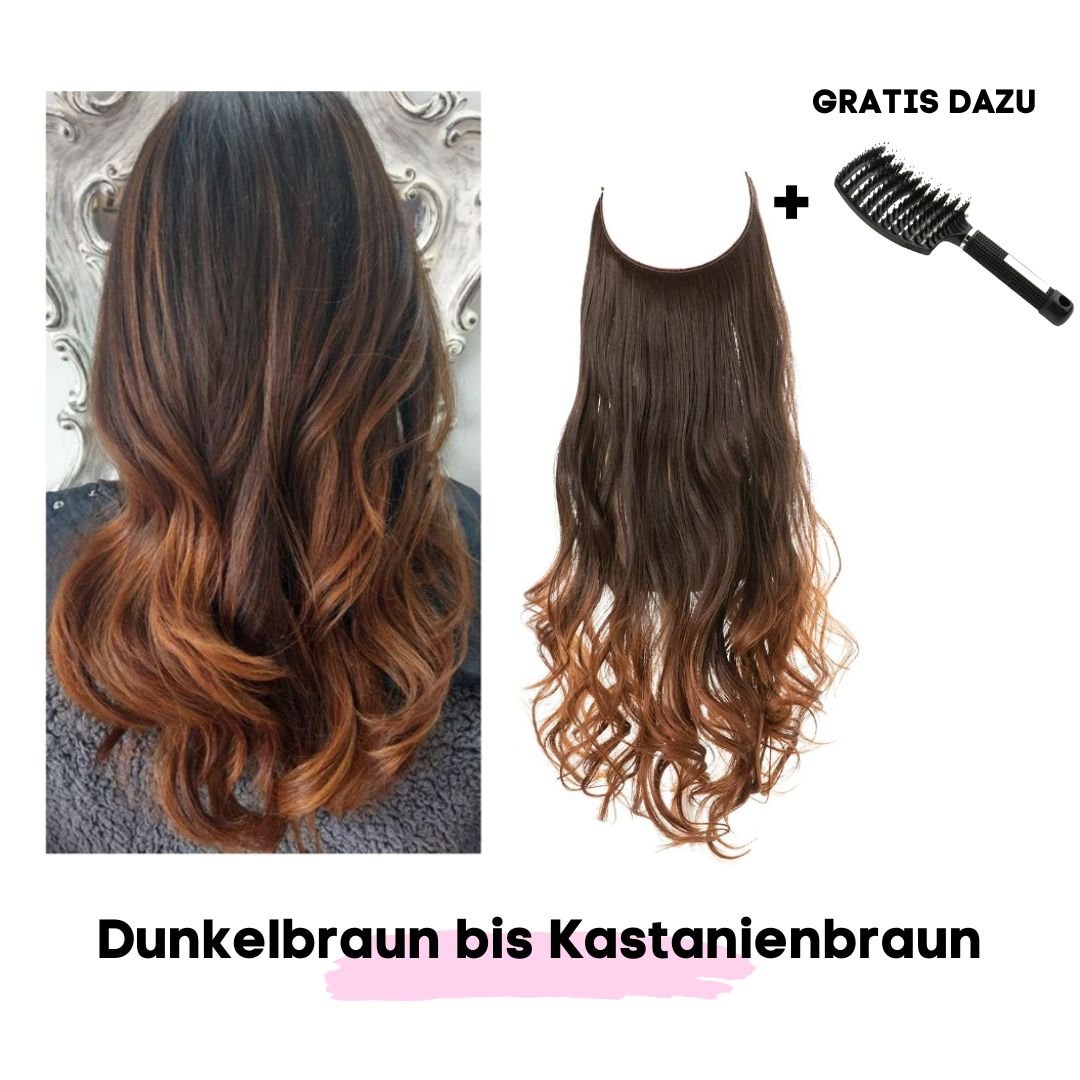 Haar Extensions + Pflegehaarbürste GRATIS - SOLOH