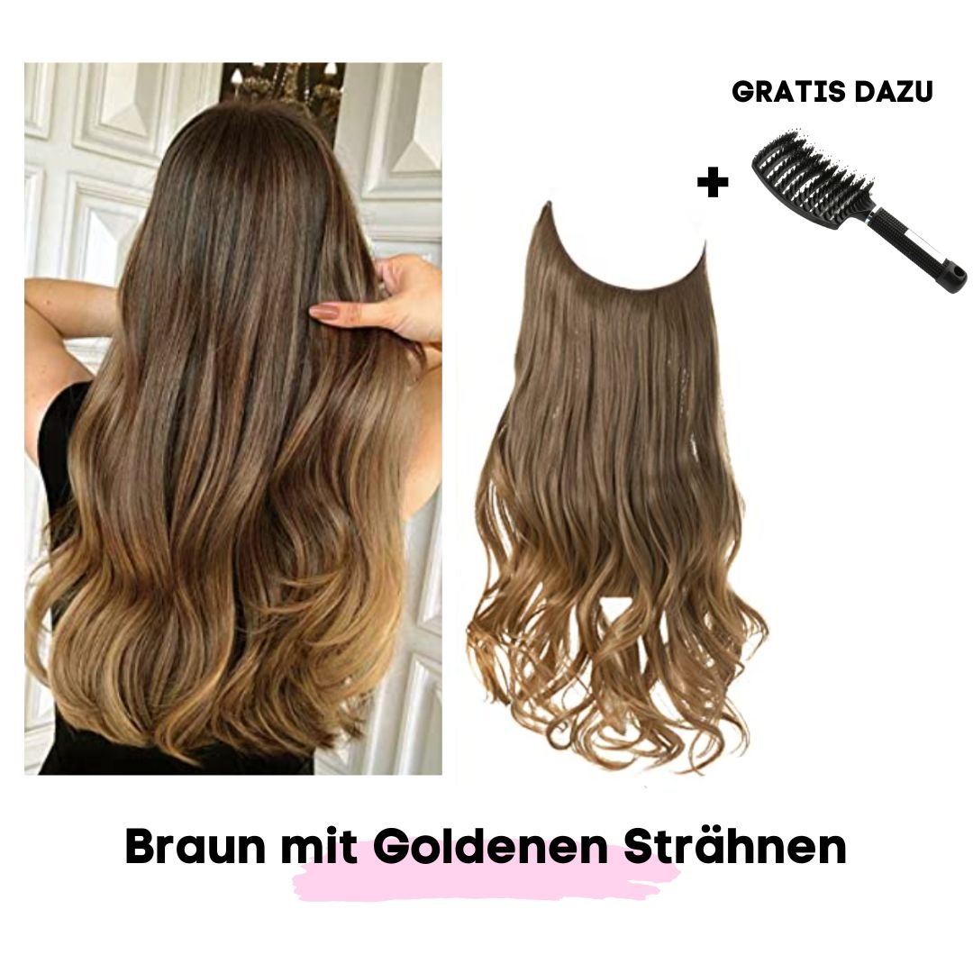 Haar Extensions + Pflegehaarbürste GRATIS - SOLOH